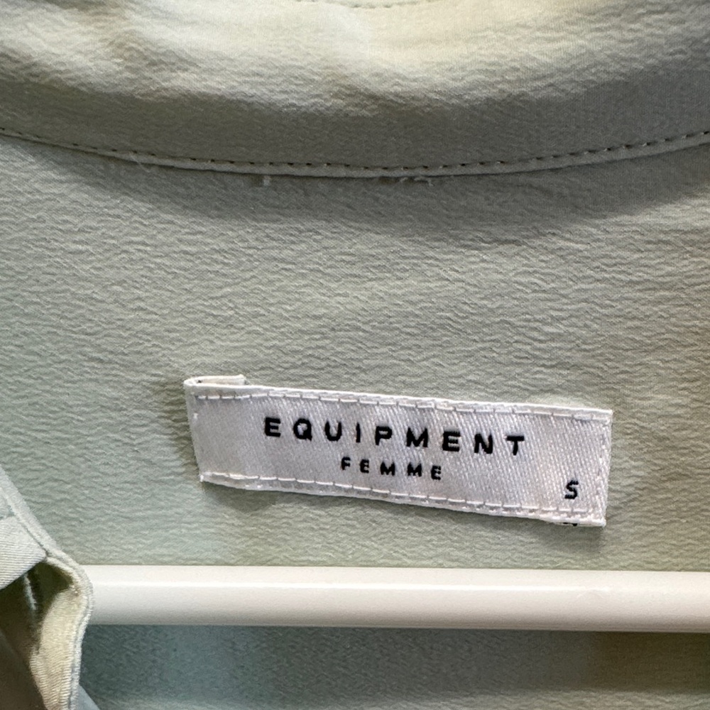 Equipment Mint Green Silk Blouse - image 2
